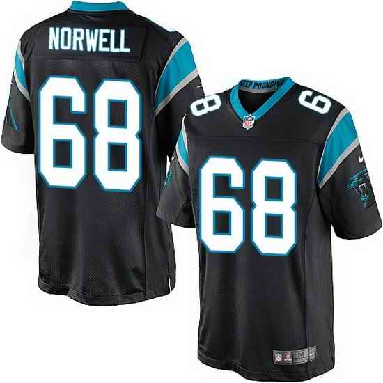 Nike Panthers #68 Andrew Norwell Black Team Color Mens Stitched NFL Elite Jersey